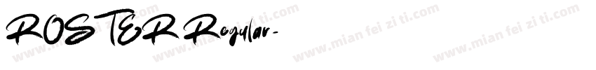 ROSTER Regular字体转换